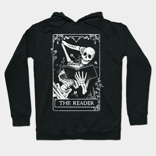 The Reader - Death Skull Book Gift Hoodie by eduely